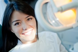 Woman at the dentist